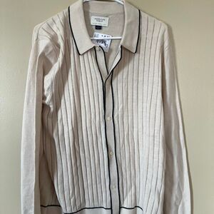 American-eagle-outfitters Women's Cream and White Cardigan